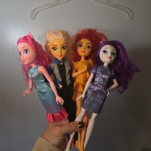 Lot of 4 My Little Pony Equestrian Girls Dolls Pinkie Pie Applejack
